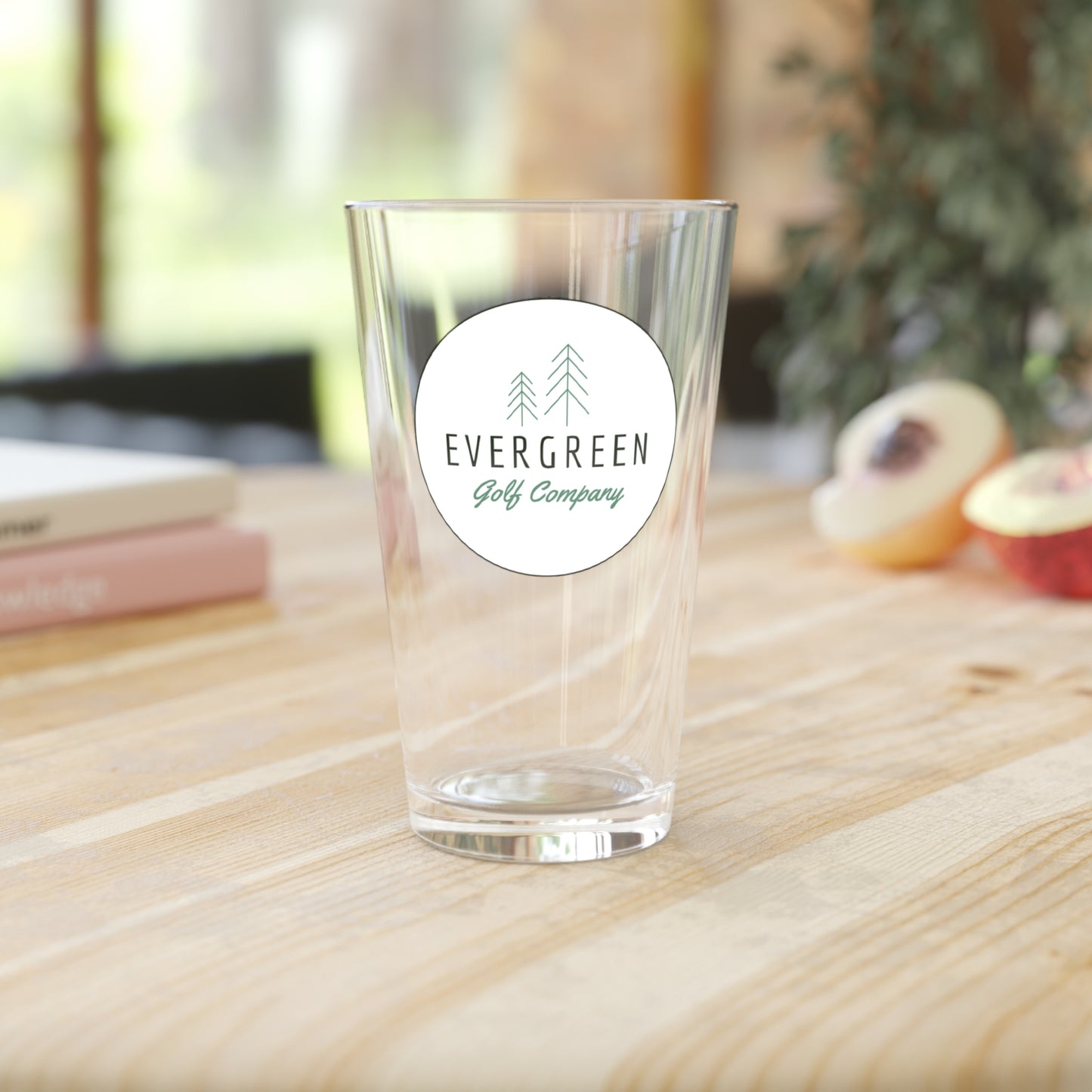 White Logo Pint Glass