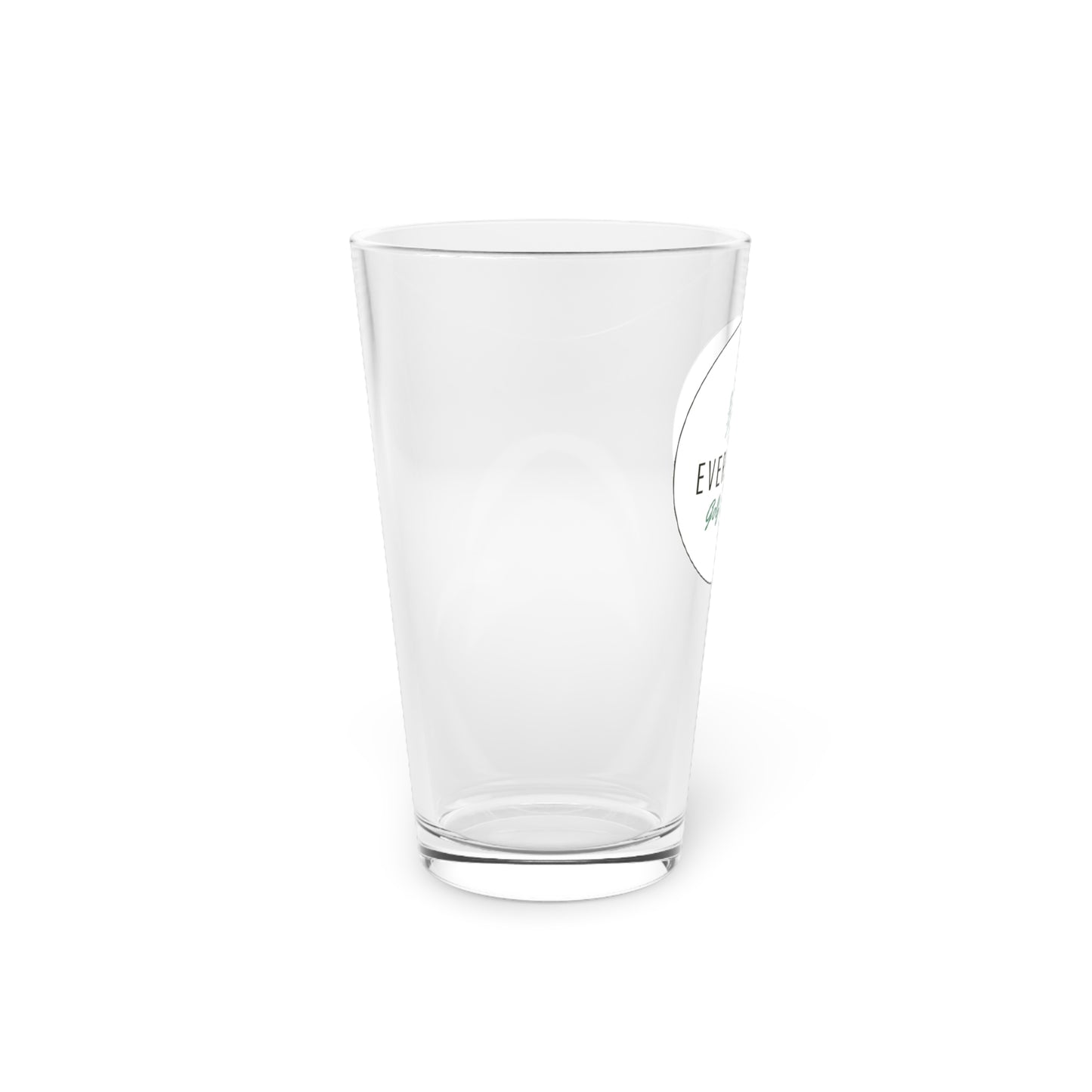 White Logo Pint Glass